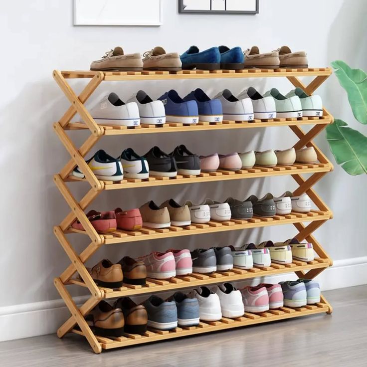 Bamboo Shoe Rack